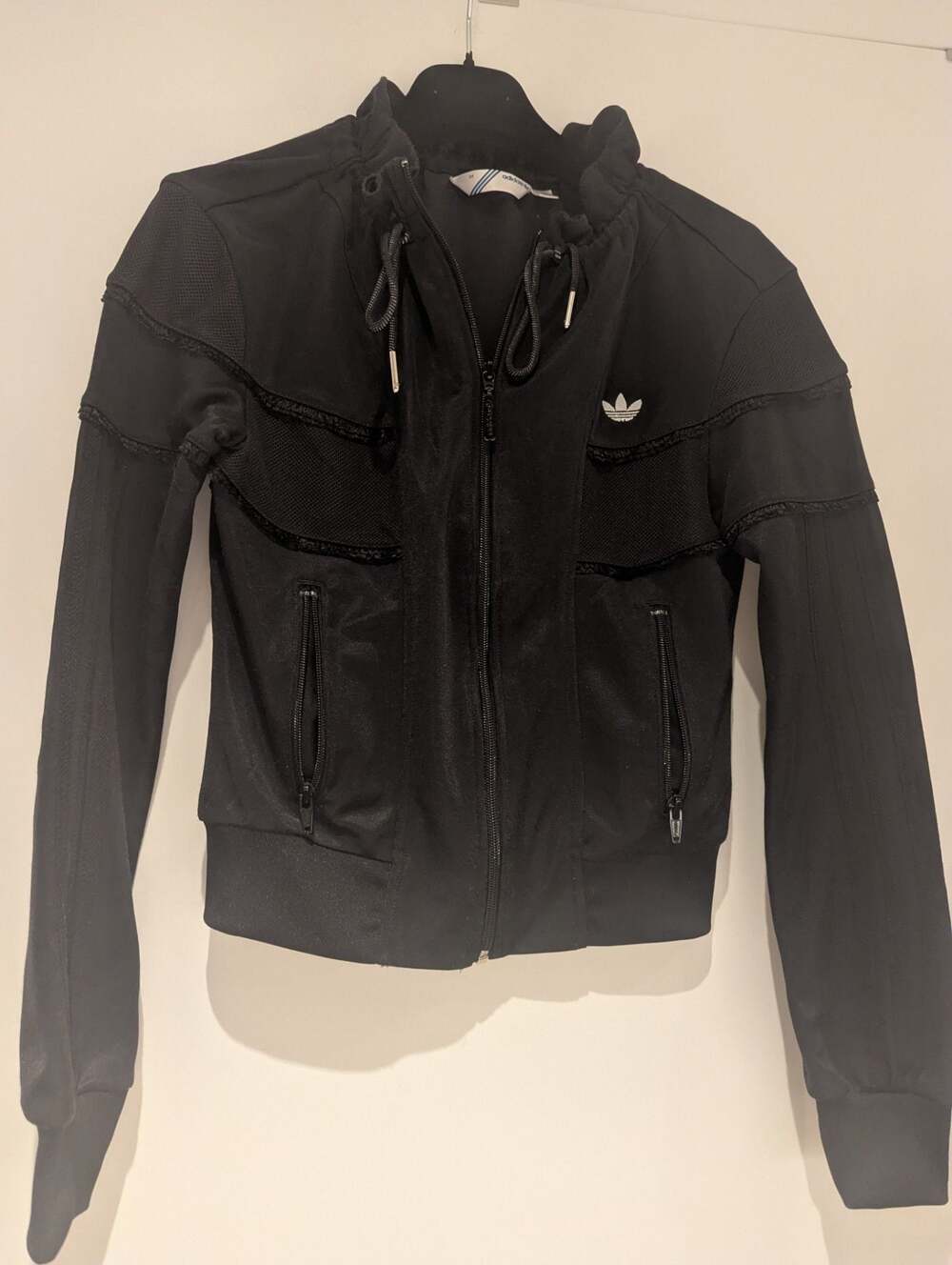 Adidas Originals Women's Mesh Overlay Track Jacket Black
